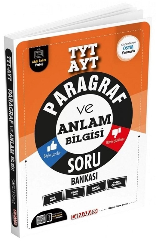 resm Dinamo Yayınları TYT AYT Paragraf ve Anlam Bilgisi Soru Bankası