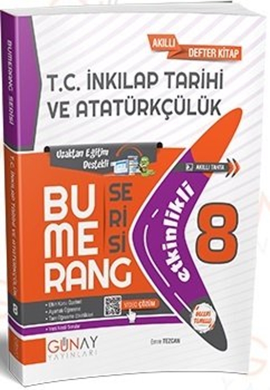 resm 8. Sınıf TC İnkılap Tarihi ve Atatükçülük Bumerang Soru Bankası Günay Yayınları