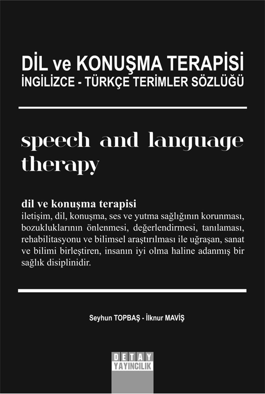 resm Dil ve Konuşma Terapisi İngilizce Türkçe Terimler Sözlüğü