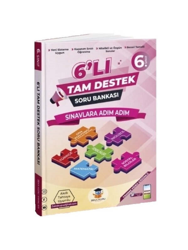 resm Zeka Küpü Yayınları 6. Sınıf 6 lı Tam Destek Soru Bankası