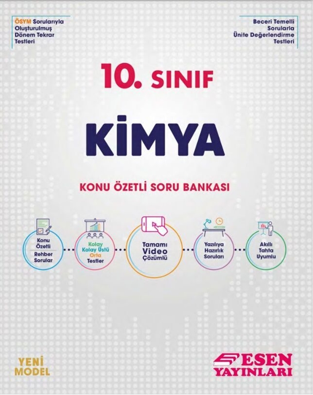 resm Esen Yayınları 10. Sınıf Kimya Konu Özetli Soru Bankası