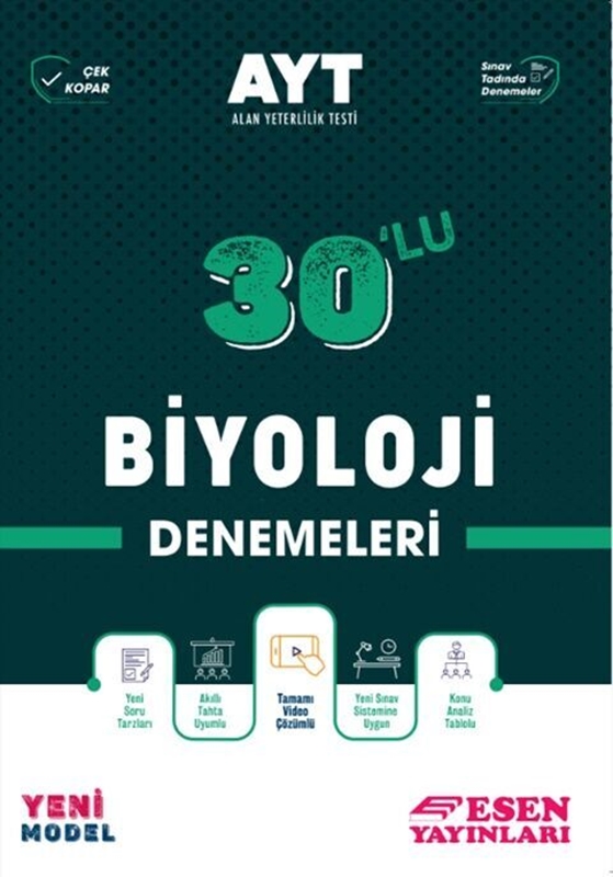 resm Esen Yayınları AYT Biyoloji 30 lu Deneme