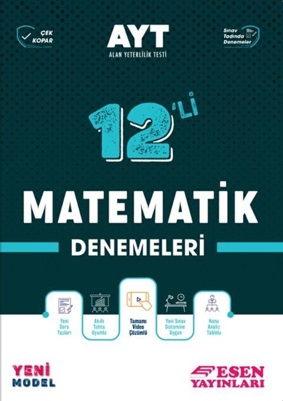 resm Esen Yayınları AYT Matematik 12 li Deneme