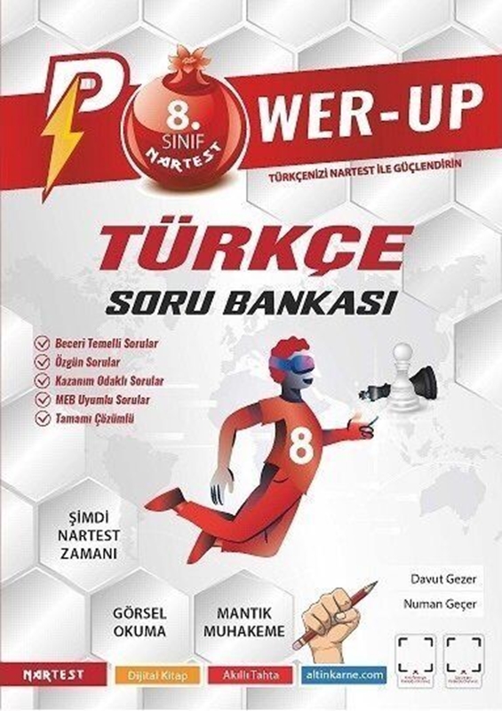 resm Nartest Yayınları 8. Sınıf Türkçe Power Up Soru Bankası