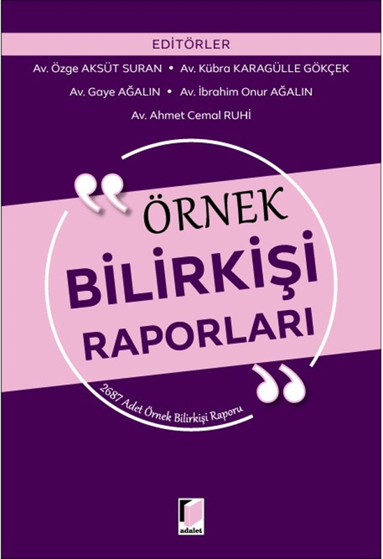 resm Örnek Bilirkişi Raporları2700 Adet Örnek Raporu