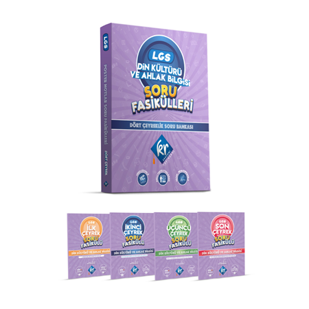 Resim KR Akademi Yayınları 8. Sınıf Lgs Din Kültürü ve Ahlak Bilgisi Soru Fasikülleri Dört Çeyreklik Soru Bankası