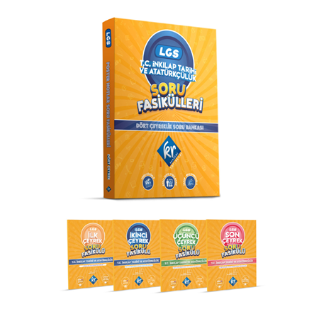 Resim KR Akademi Yayınları 8. Sınıf LGS TC İnkılap Tarihi ve Atatürkçülük Soru Fasikülleri Dört Çeyreklik Soru Bankası