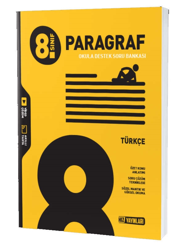 resm Hız Yayınları 8. Sınıf Türkçe Paragraf Soru Bankası