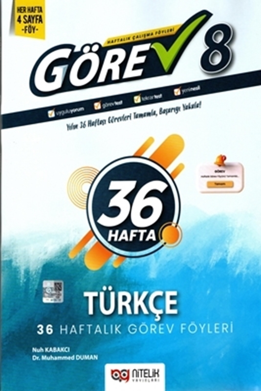 resm 8. Sınıf Görev Türkçe Haftalık Çalışma Föyleri