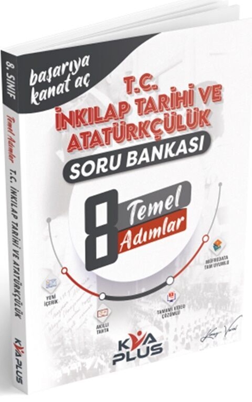resm KVA Yayınları 8. Sınıf LGS T.C. İnkılap Tarihi ve Atatürkçülük Temel Adımlar Soru Bankası