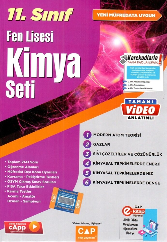resm Çap Yayınları 11. Sınıf Fen Lisesi Kimya Seti