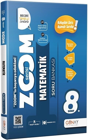 Resim Günay Yayınları 8. Sınıf LGS Matematik Yeni Zoom Soru Bankası