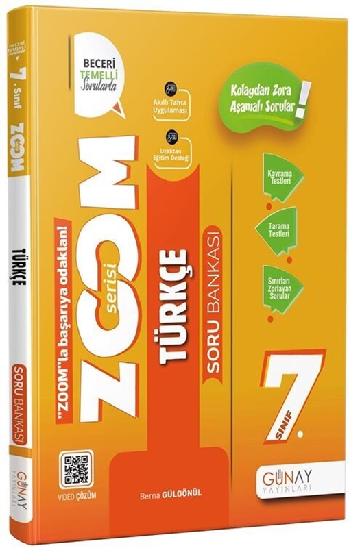 resm Günay Yayınları 7. Sınıf Türkçe Yeni Zoom Soru Bankası