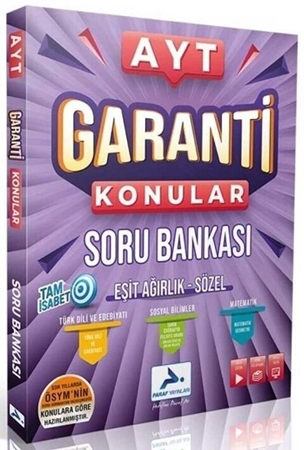 Resim Paraf Yayınları AYT Eşit Ağırlık Sözel Garanti Konular Soru Bankası
