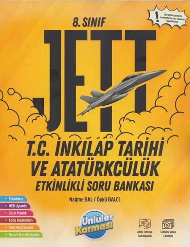 resm Ünlüler Karması 8. Sınıf T.C. İnkılap Tarihi ve Atatürkçülük JETT Etkinlikli Soru Bankası