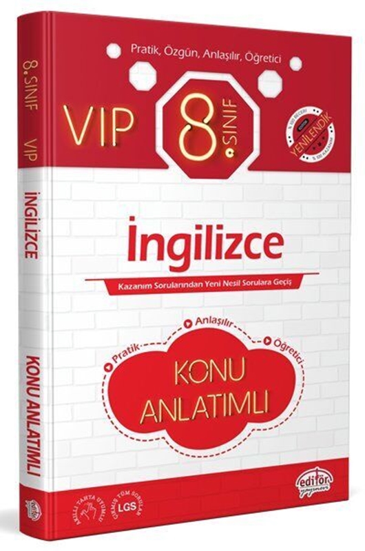 resm Editör Yayınları 8. Sınıf VIP İngilizce Konu Anlatımlı