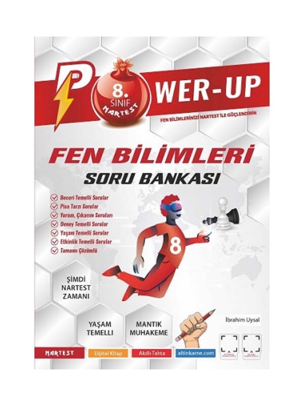 resm Nartest Yayınları 8. Sınıf Power-Up Fen Bilimleri Soru Bankası