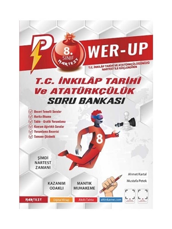 Resim Nartest Yayınları 8. Sınıf Power-Up T.C. İnkilap Tarihi Ve Atatürkçülük Soru Bankası