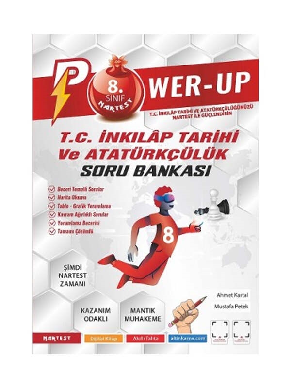 resm Nartest Yayınları 8. Sınıf Power-Up T.C. İnkilap Tarihi Ve Atatürkçülük Soru Bankası