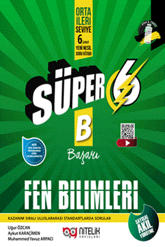 resm Süper 6. Sınıf Fen Bilimleri B Başarı Yeni Nesil Soru Kitabı