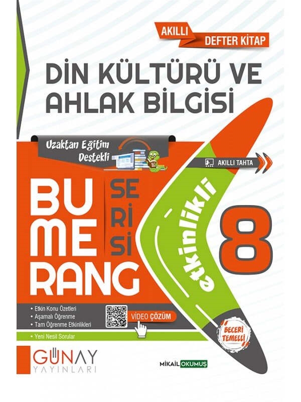 resm Günay Yayınları 8. Sınıf Bumerang Etkinlikli Din Kültürü ve Ahlak Bilgisi