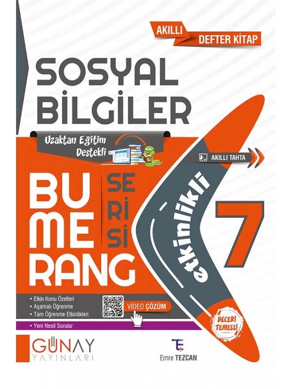 resm Günay Yayınları 7.Sınıf Bumerang Etkinlikli Sosyal Bilgiler