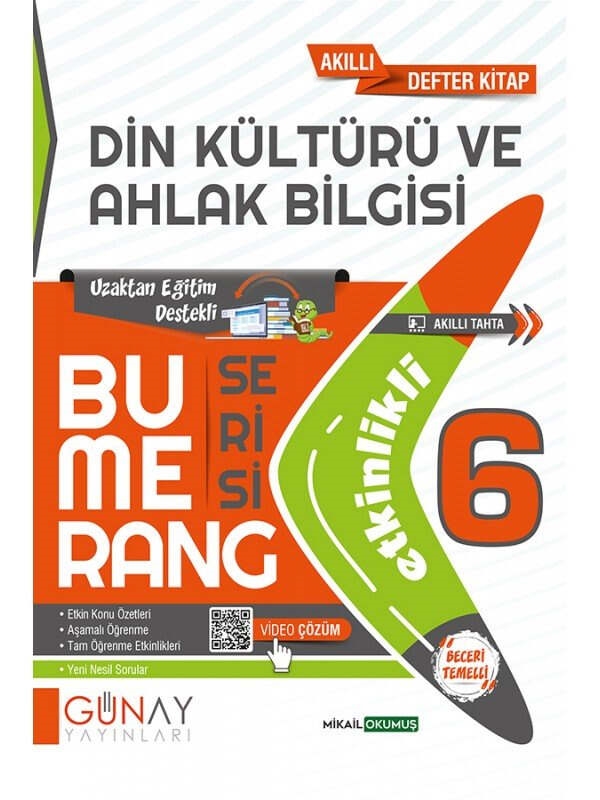 resm Günay Yayınları 6. Sınıf Bumerang Etkinlikli Din Kültürü ve Ahlak Bilgisi