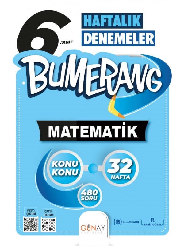 resm Günay Yayınları 6. Sınıf Bumerang 32 Haftalık Matematik Denemeleri