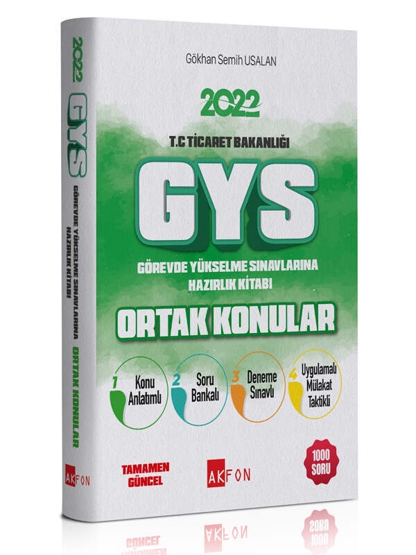 resm Akfon Yayınları T.C Ticaret Bakanlığı Görevde Yükselme Sınavlarına Hazırlık Kitabı