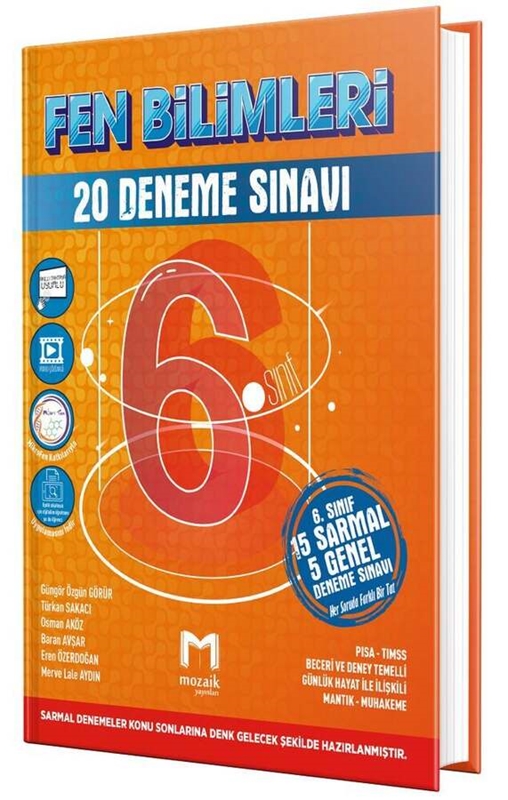 resm Mozaik Yayınları 6. Sınıf Fen Bilimleri 20 li Deneme