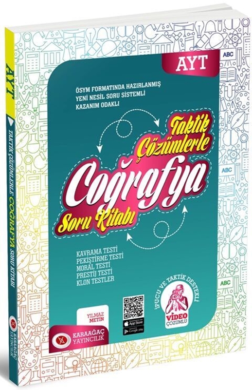 resm Karaağaç Yayınları AYT Coğrafya Taktik Çözümlerle Soru Kitabı