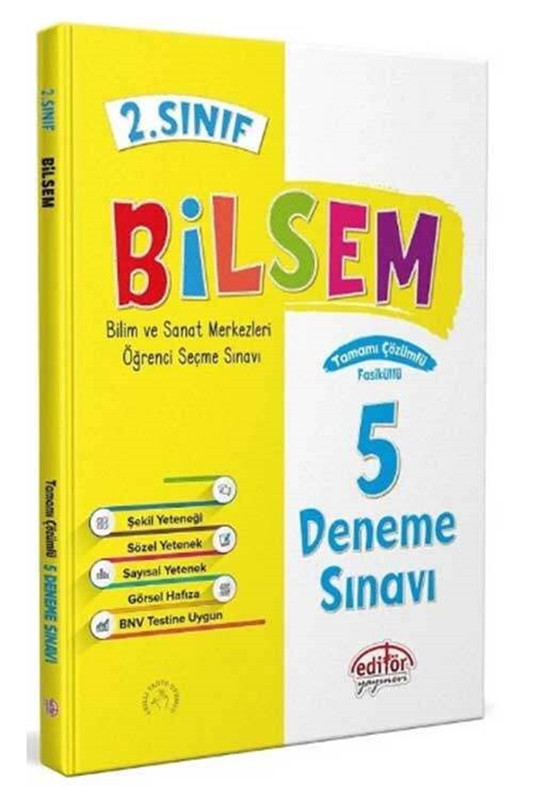 resm Editör Yayınları 2. Sınıf Bilsem Hazırlık 5 Deneme