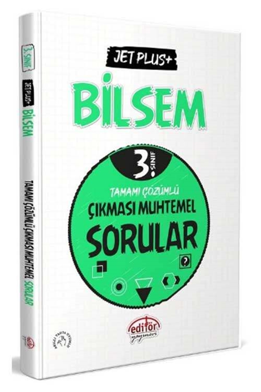 resm Editör Yayınları 3. Sınıf BİLSEM Hazırlık Jet Plus Çıkması Muhtemel Sorular Çözümlü