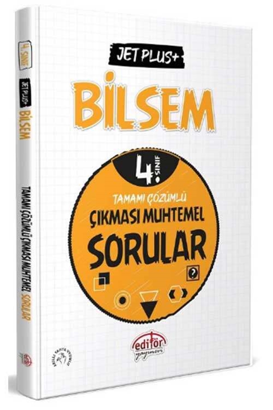 resm Editör Yayınları 4. Sınıf BİLSEM Hazırlık Jet Plus Çıkması Muhtemel Sorular Çözümlü