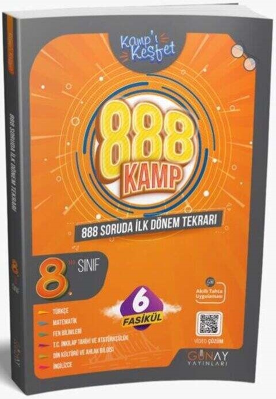 resm Günay Yayınları 8. Sınıf 888 Soruda İlk Dönem Kamp Kitabı