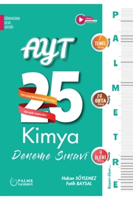 resm Palme Yayınevi AYT Palmetre Kimya 25 Deneme Sınavı