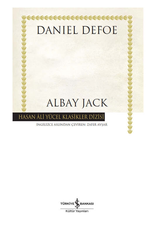 resm Albay Jack İş Bankası Kültür Yayınları