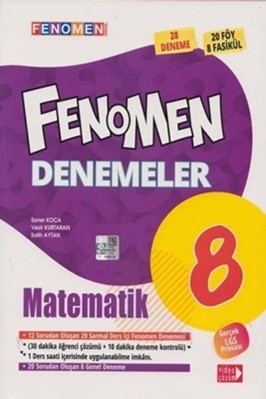 resm Fenomen Okul Yayınları 8. Sınıf LGS Matematik 28 li Deneme