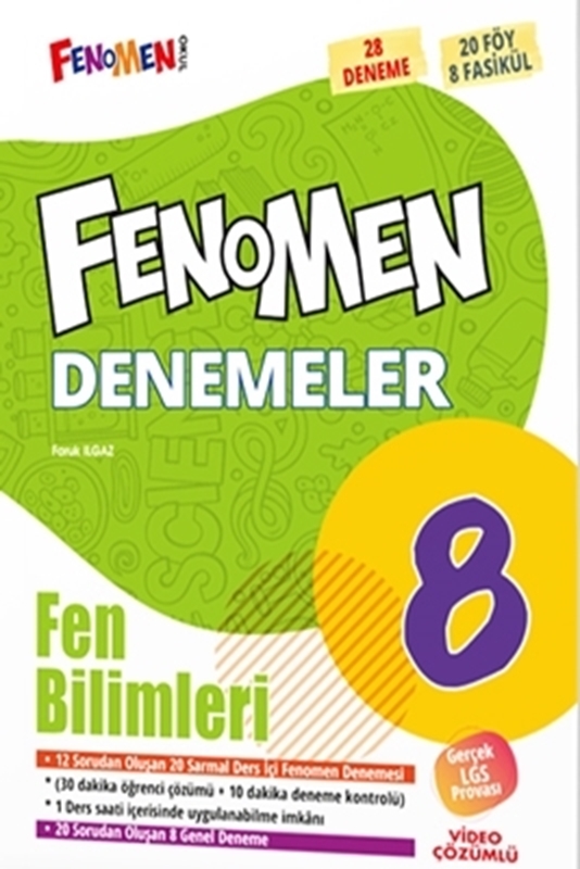 resm Fenomen Okul Yayınları 8. Sınıf LGS Fen Bilimleri 28 li Deneme