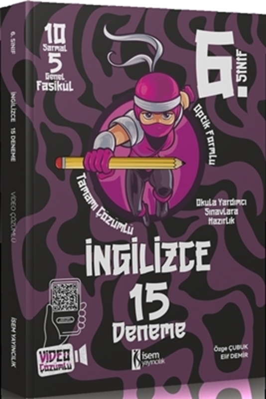 resm İsem Yayıncılık 2023 6. Sınıf İngilizce 15 Deneme