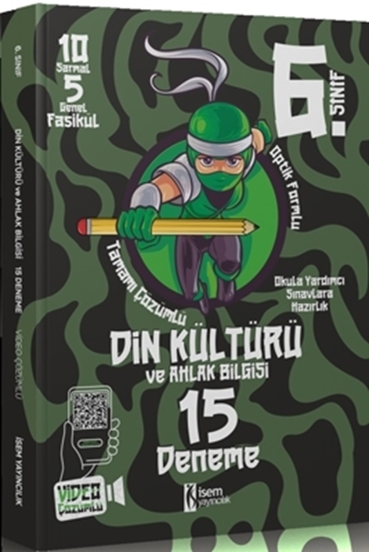 resm İsem Yayıncılık 2023 6. Sınıf Din Kültürü ve Ahlak Bilgisi 15 Deneme