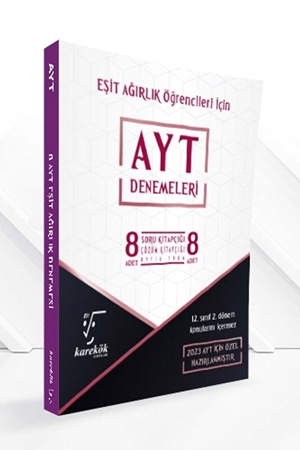 Resim Karekök Yayınları 2023 AYT Eşit Ağırlık 8 Deneme Seti