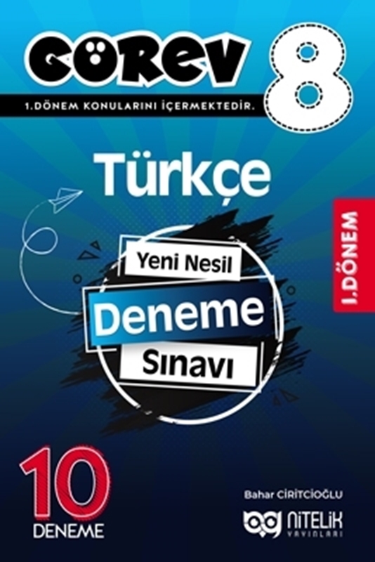 resm 8. Sınıf Görev LGS Türkçe 1. Dönem Yeni Nesil 10 Deneme Sınavı