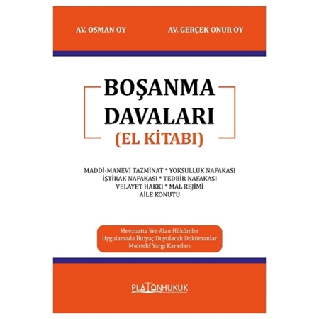 Resim Boşanma Davaları El Kitabı - Osman Oy, Gerçek Onur Oy
