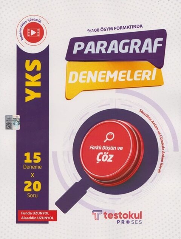 resm Test Okul Yayınları TYT AYT Paragraf 15 x20 Denemeleri