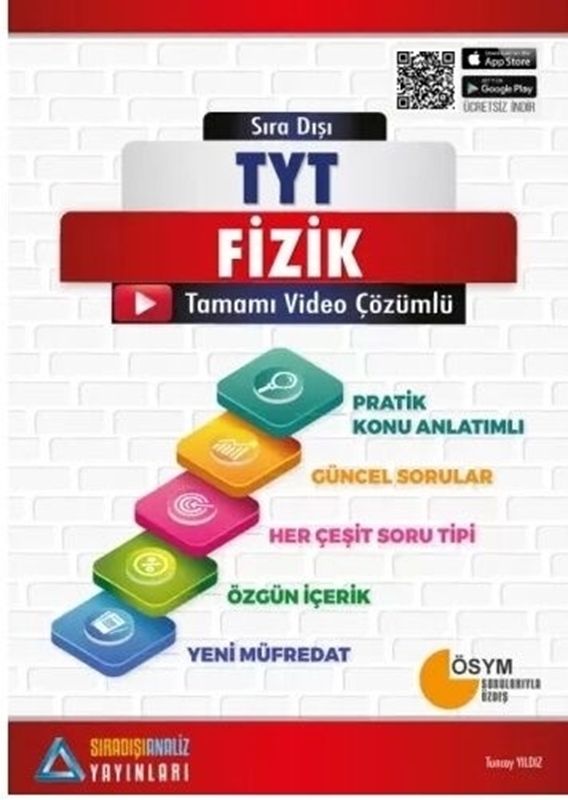resm Sıradışıanaliz Yayınları TYT Fizik Tamamı Video Çözümlü