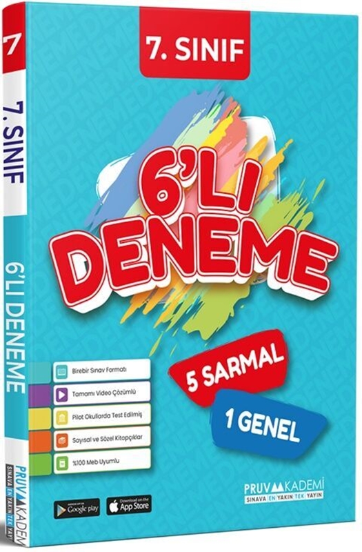 resm Pruva Akademi 7. Sınıf Tüm Dersler 6 lı Deneme