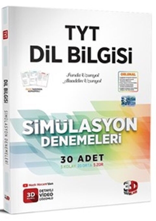 Resim 3D Yayınları TYT Dil Bilgisi Simülasyon Denemeleri Detaylı Video Çözümlü