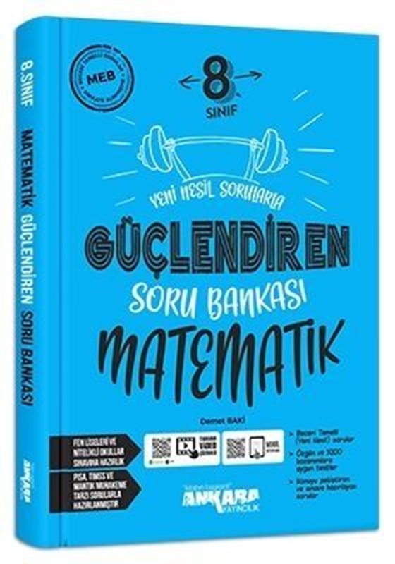 resm Ankara Yayıncılık 8. Sınıf Matematik Güçlendiren Soru Bankası