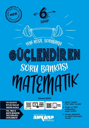 Resim Ankara Yayıncılık 6. Sınıf Matematik Güçlendiren Soru Bankası